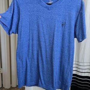 Beverly Hills Polo Club Heather Blue V-Neck Tee